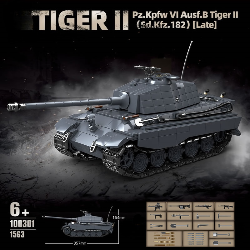 Lego Compatible Military Tank - WW2 Askeri Kral Kaplan Ağır Tank