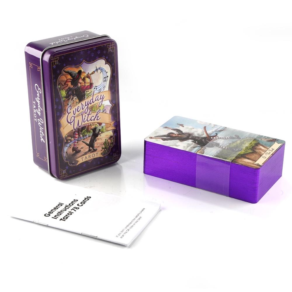 Tarot Cards Deck With Guidebook - 10.3*6 cm Gündelik Cadı Tarot Teneke