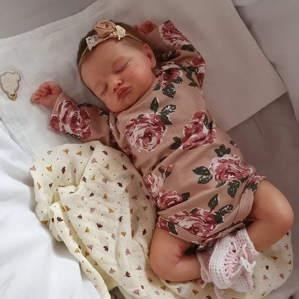Reborn Baby Doll Silicone Realistic - 49CM tam vücut vinil silikon yeniden